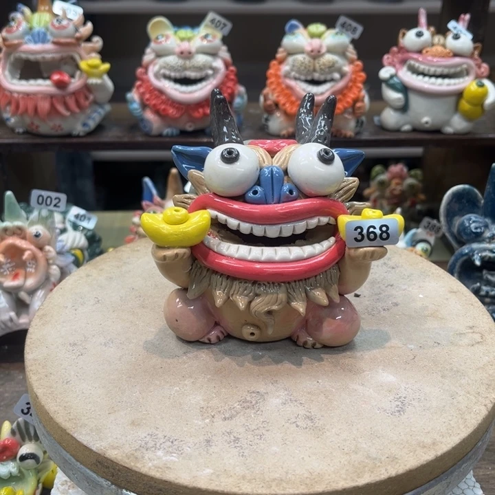 陶瓷纯手工抽象陶瓷摆件微瑕368