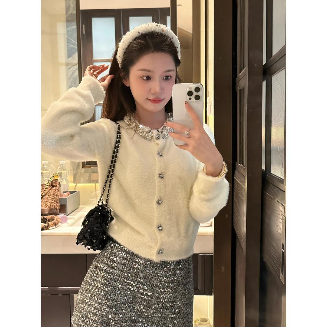 【温柔闪闪】冬季珠片设计感闪闪毛衣-MY55672