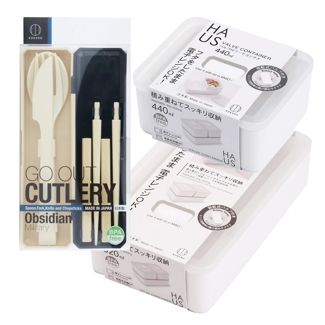 食物容器带排气孔便携餐具套餐