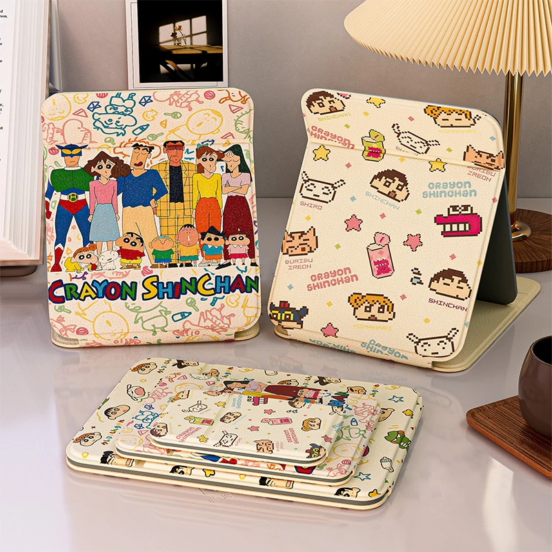 蜡笔小新镜子可爱可折叠化妆镜新款学生宿舍梳妆镜便携随身小镜子