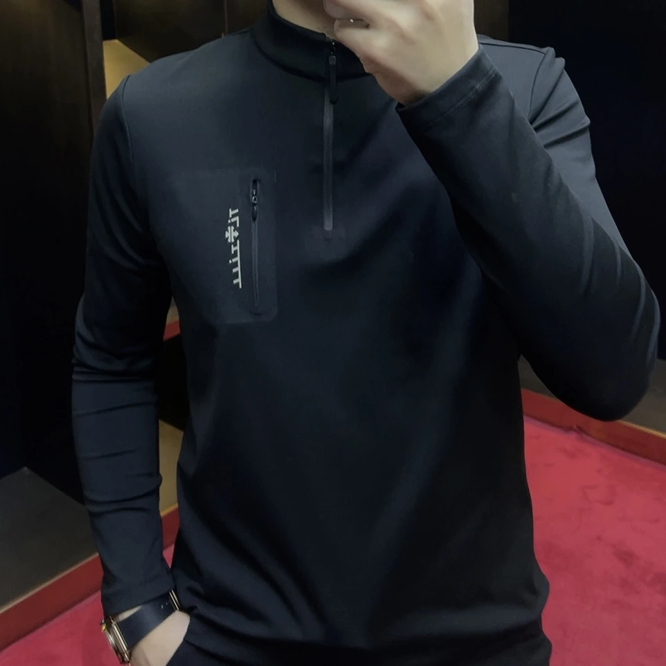 33653#冬季新款男士休闲百搭户外运动加绒卫衣