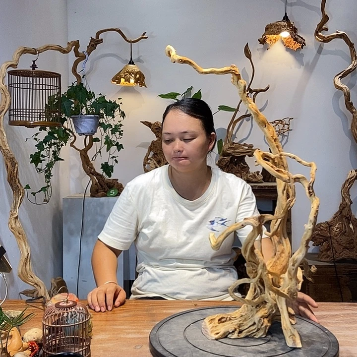 拾***一天然根雕陶制艺术品