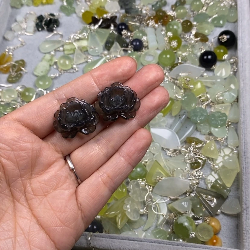 【闪购商品】未镶嵌蛇纹石玉挂件耳饰耳环项链