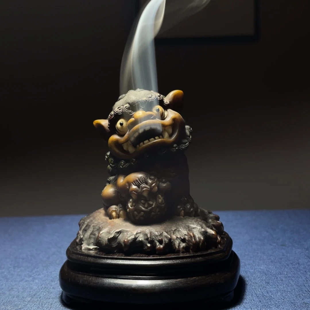 木E**叶鹿角工艺品香炉