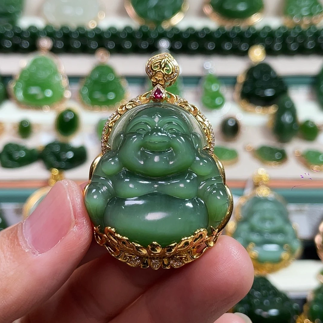 和田玉（碧玉）未镶嵌颈饰35mm