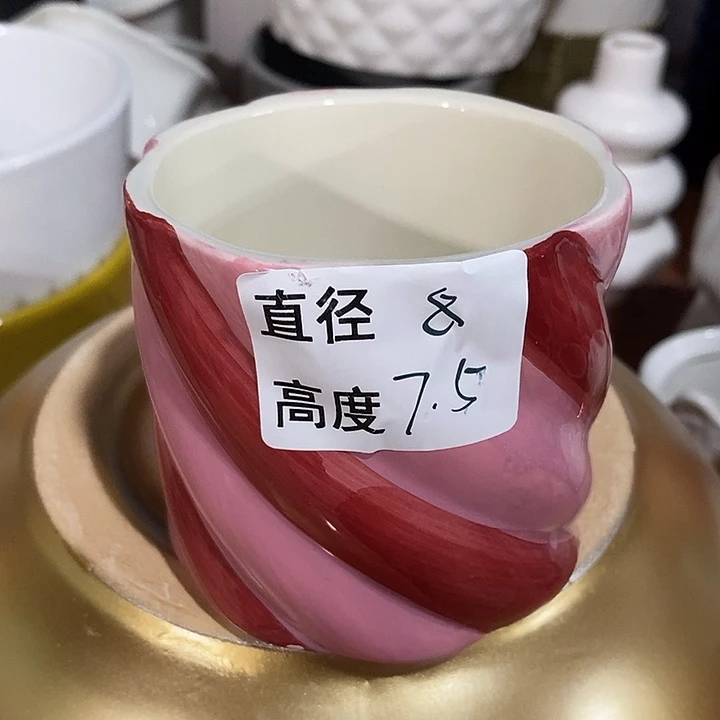 陶瓷花盆有孔 瑕疵介意勿拍