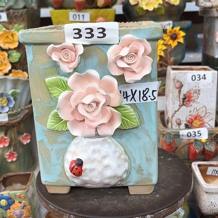 紫砂花盆粗陶材质多肉花盆