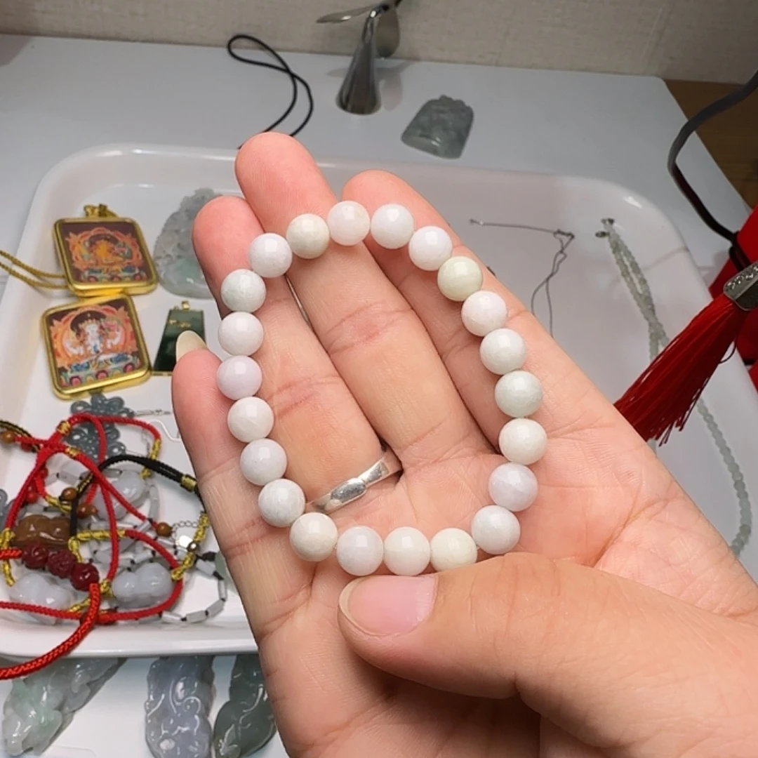 翡翠未镶嵌颈饰转运珠