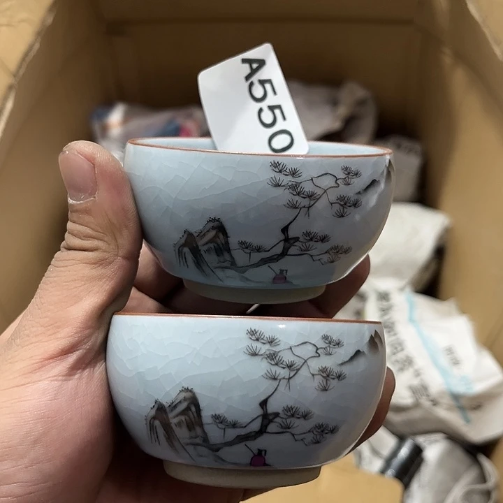 瓷片茶摆件工艺品摆件666
