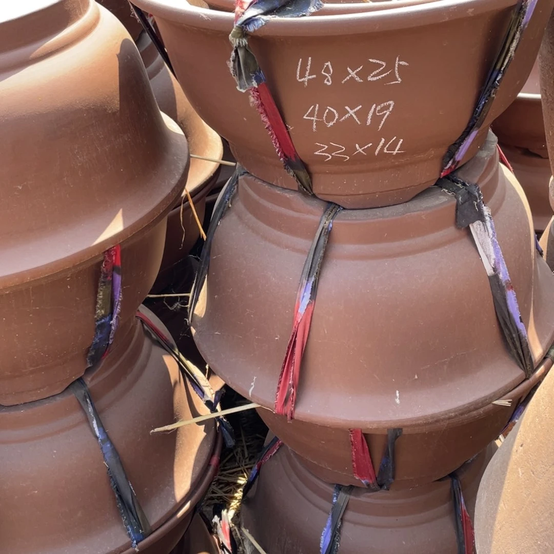 紫砂48/40/33大口径碗盆一组3支