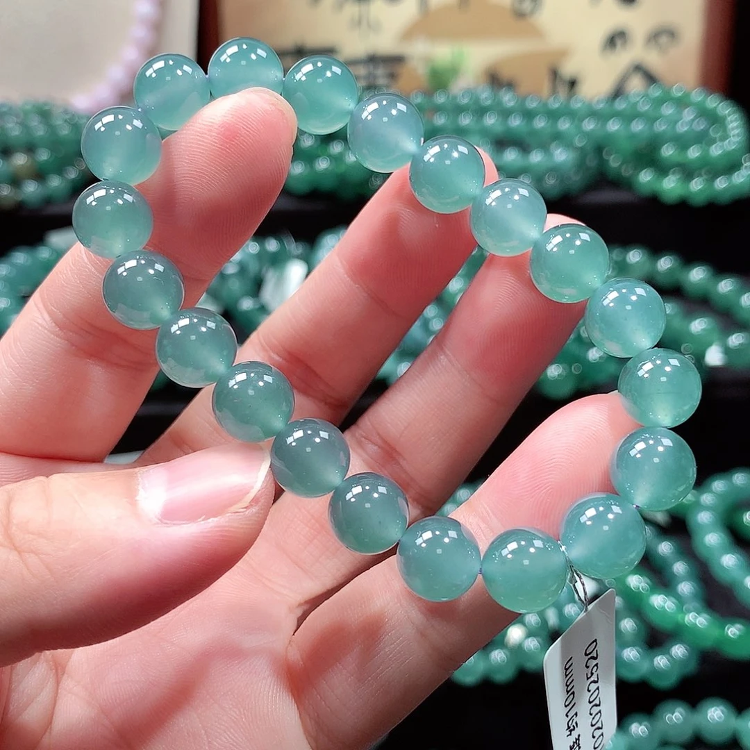 翡翠未镶嵌手链卡9.8