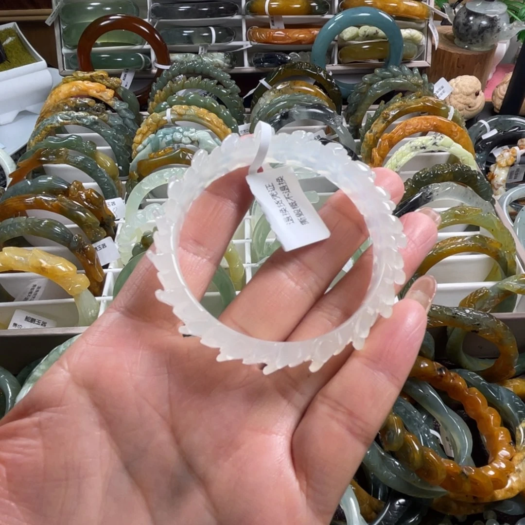 未镶嵌蛇纹石玉手镯