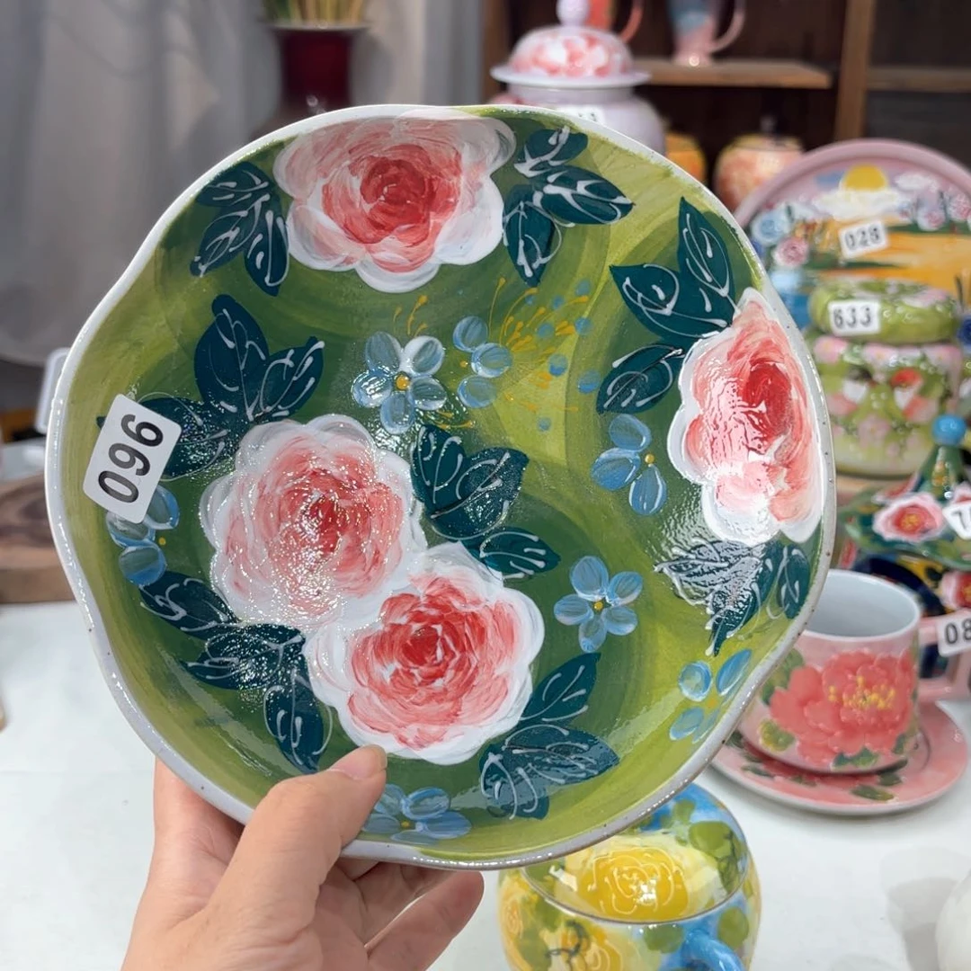 景德镇手绘高温釉下彩陶瓷茶具