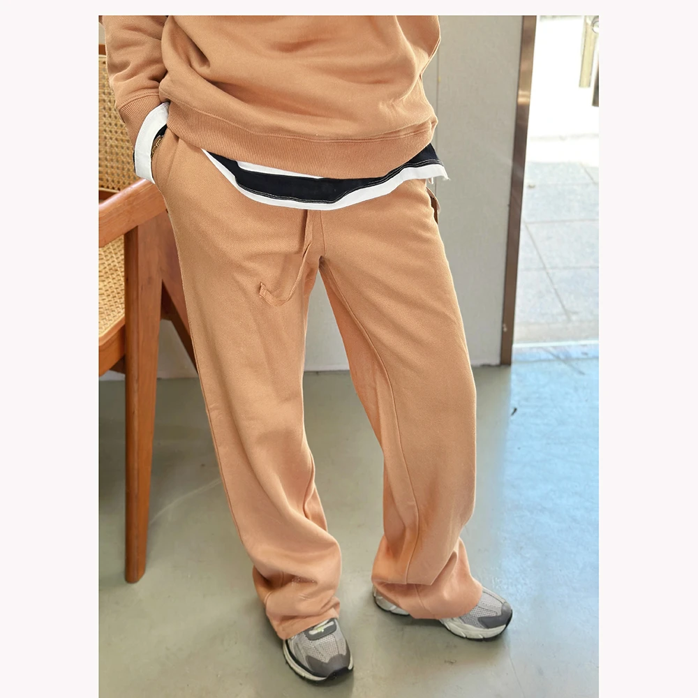 ZM1538 秋冬新款宽松松紧腰加绒加厚女士直筒休闲卫裤