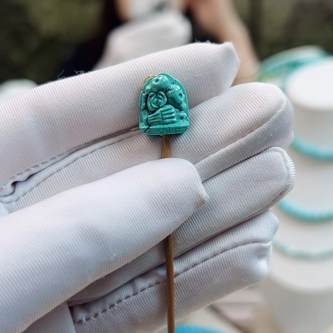 绿松石未镶嵌绿松石骷髅