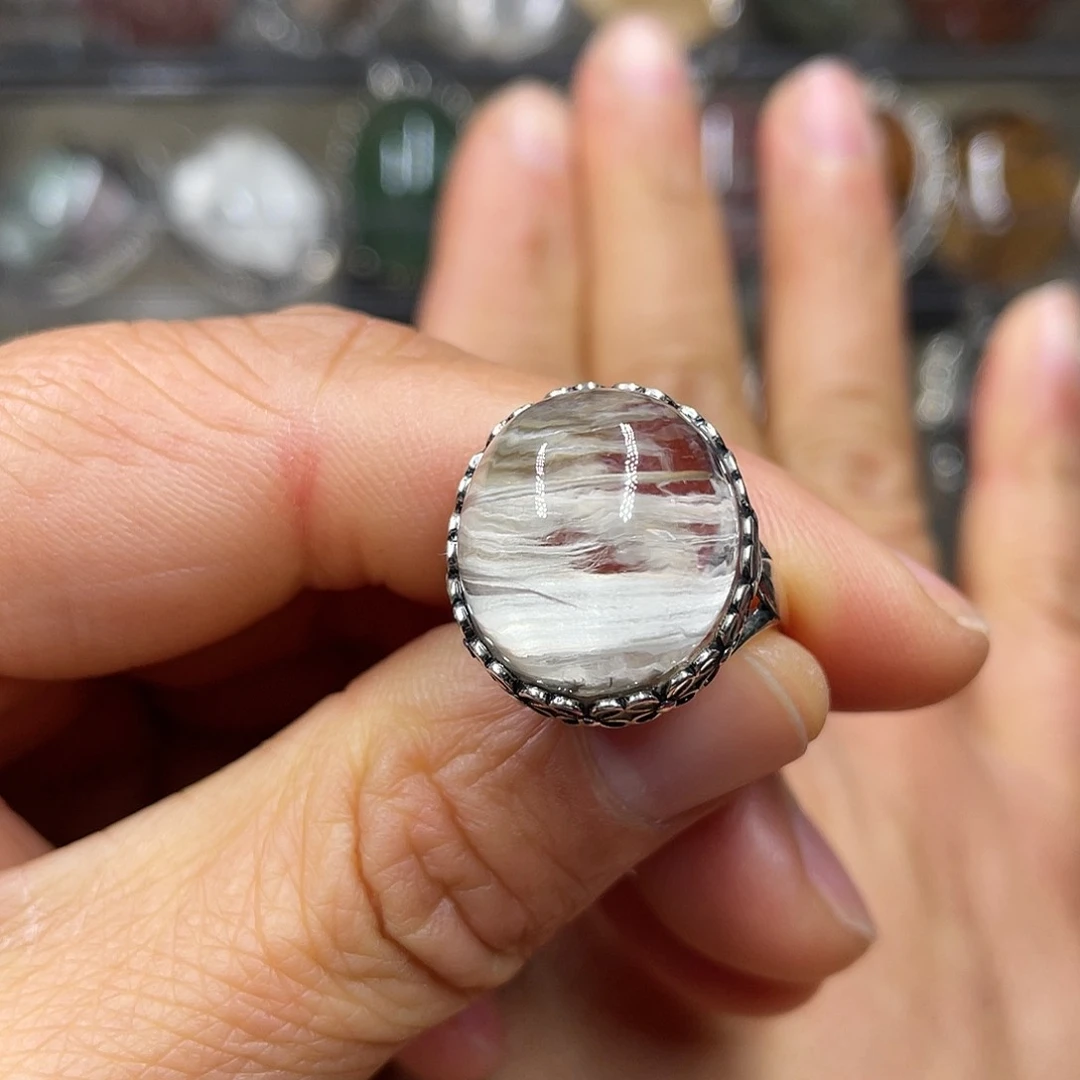 【闪购商品】水晶珠宝半成品银S925镶嵌戒指