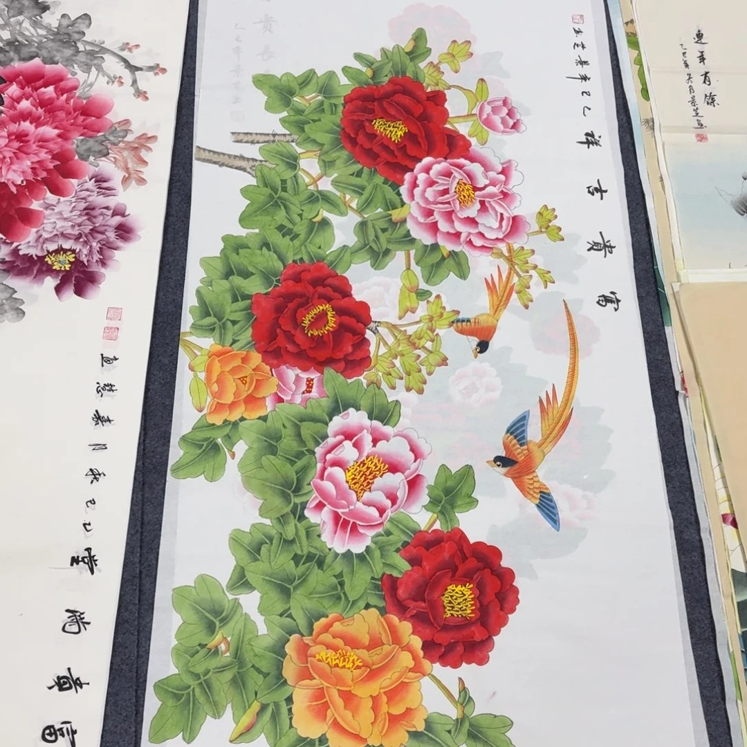 国画140×70工笔手绘画画画