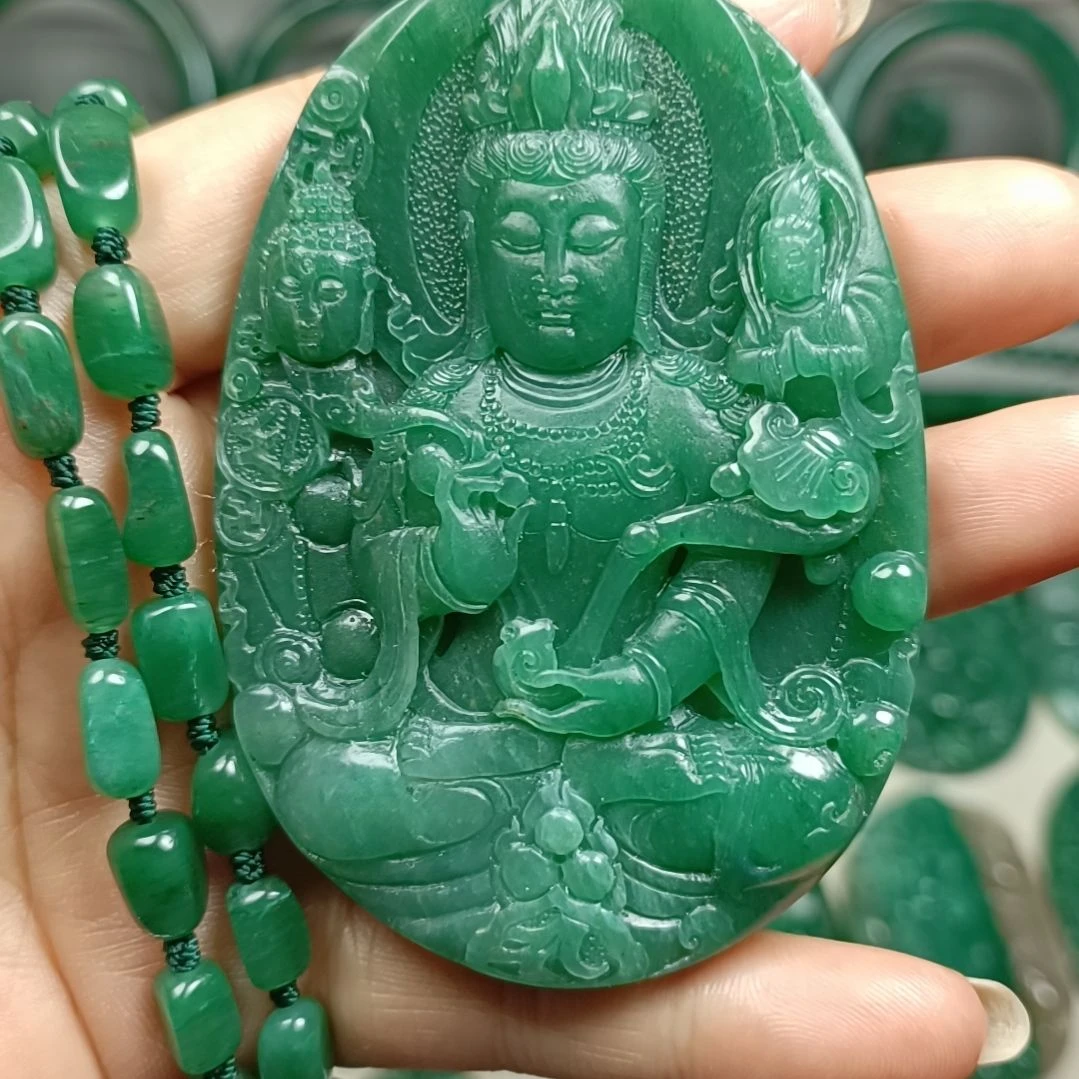 独山玉关音未镶嵌