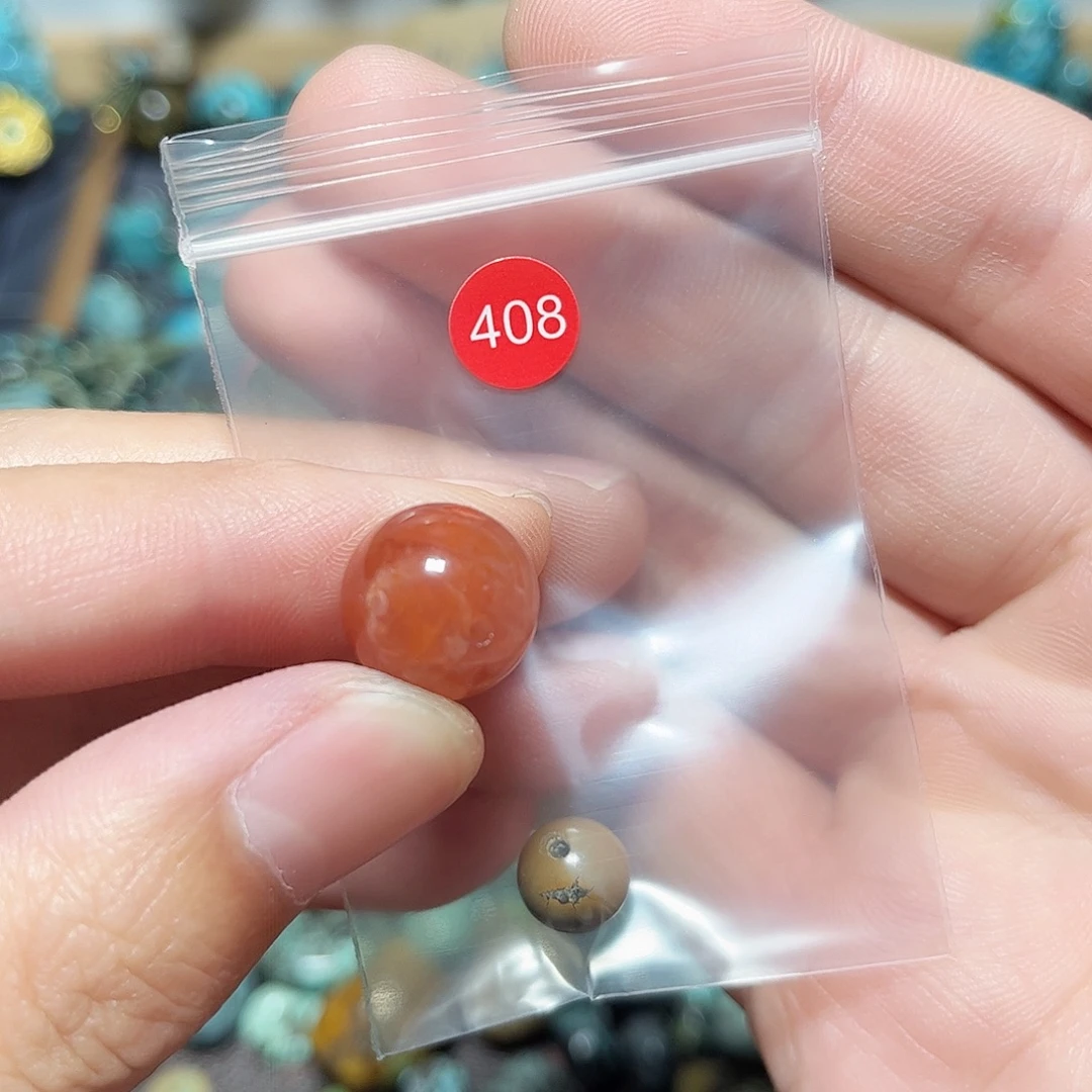 D***o玛瑙/玉髓未镶嵌圆珠桶珠老型手串！！