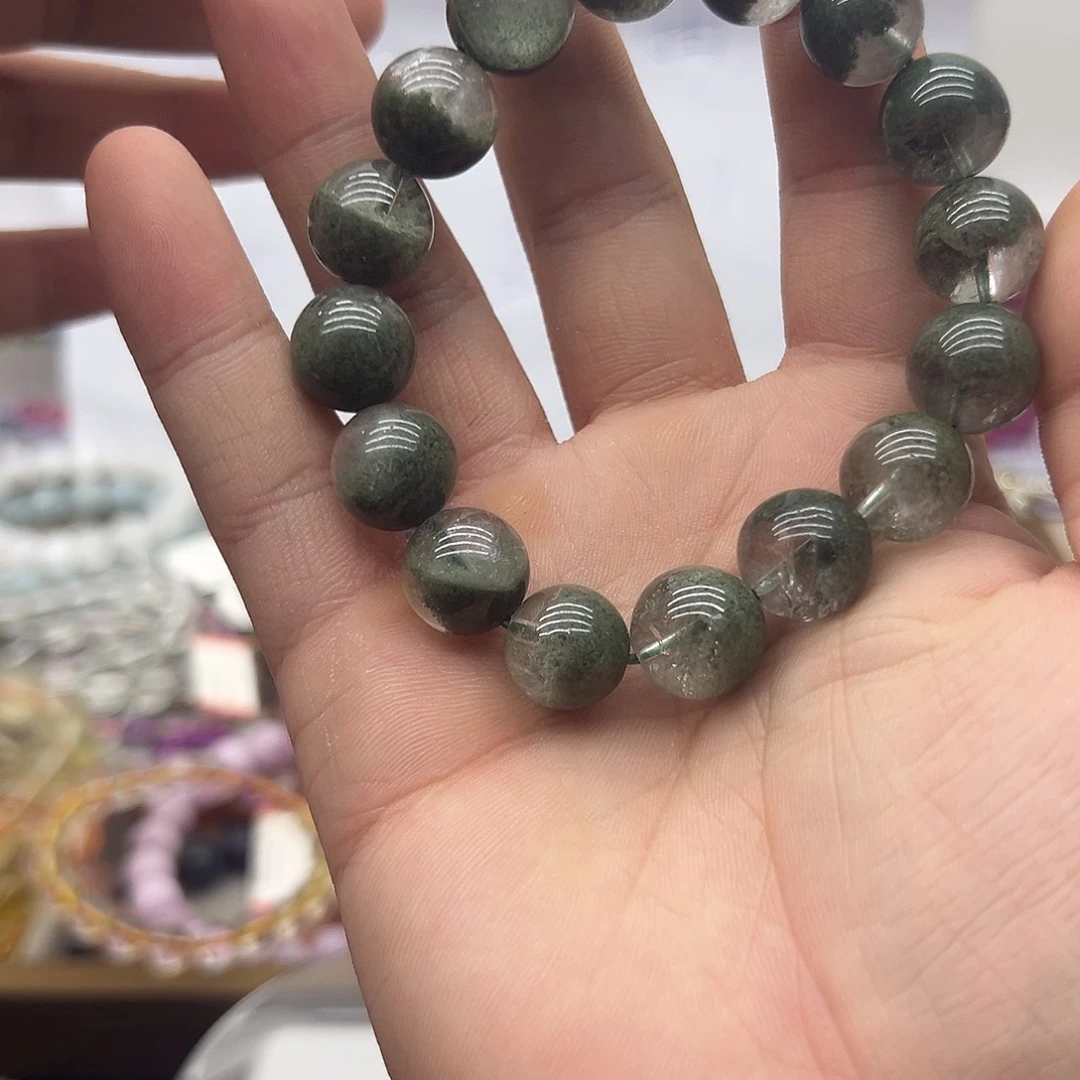 未镶嵌手链水晶绿幽灵