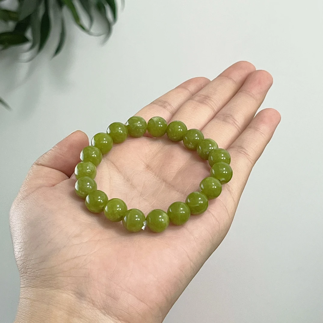 纯天然岫玉黄绿手串多样化随机发