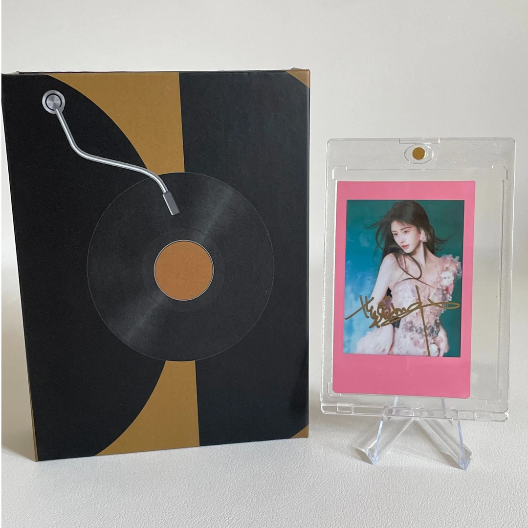 A9768【鞠婧祎】粉边 正品签名3寸拍立得照片