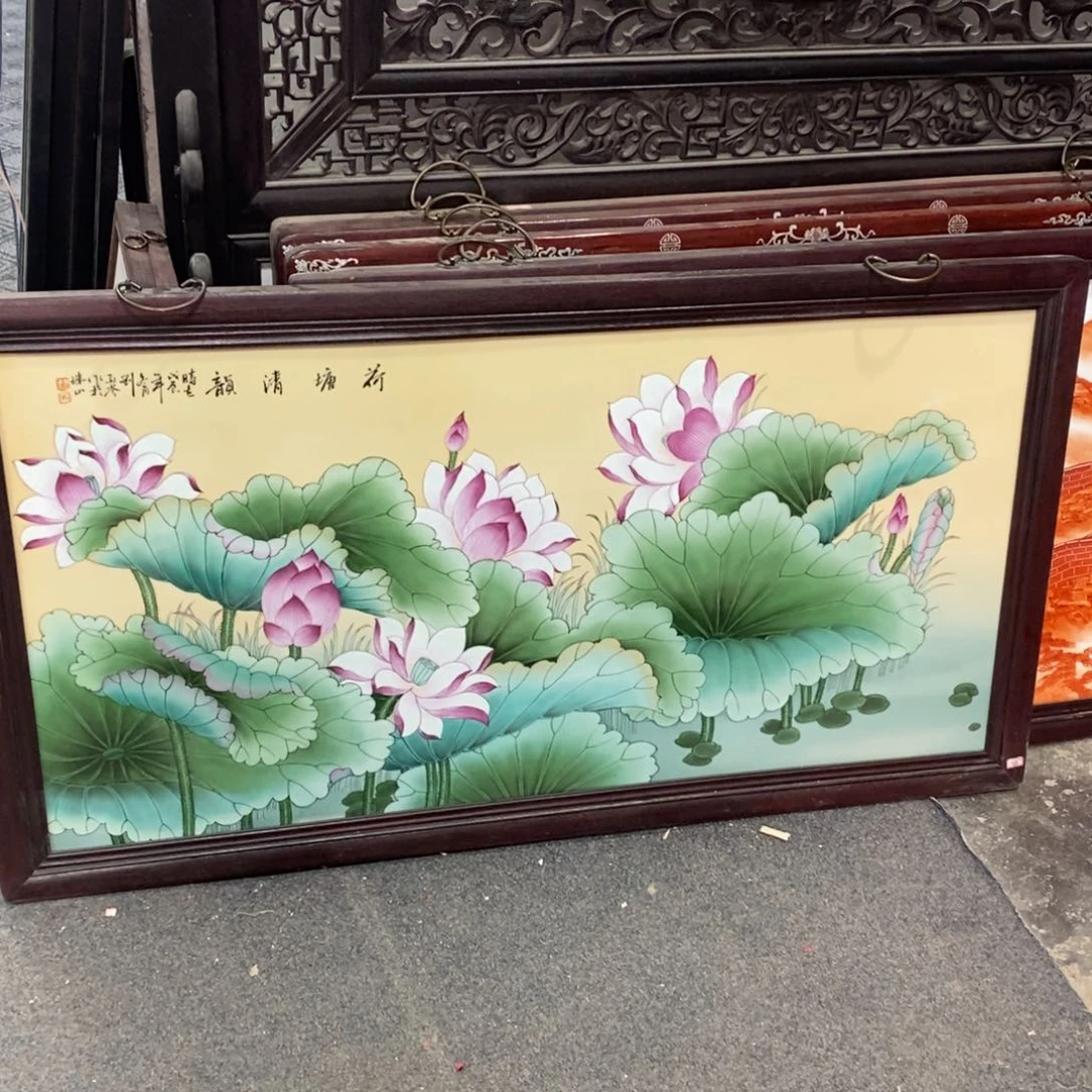 瓷片120*66 景德镇瓷板画柴窑烧制