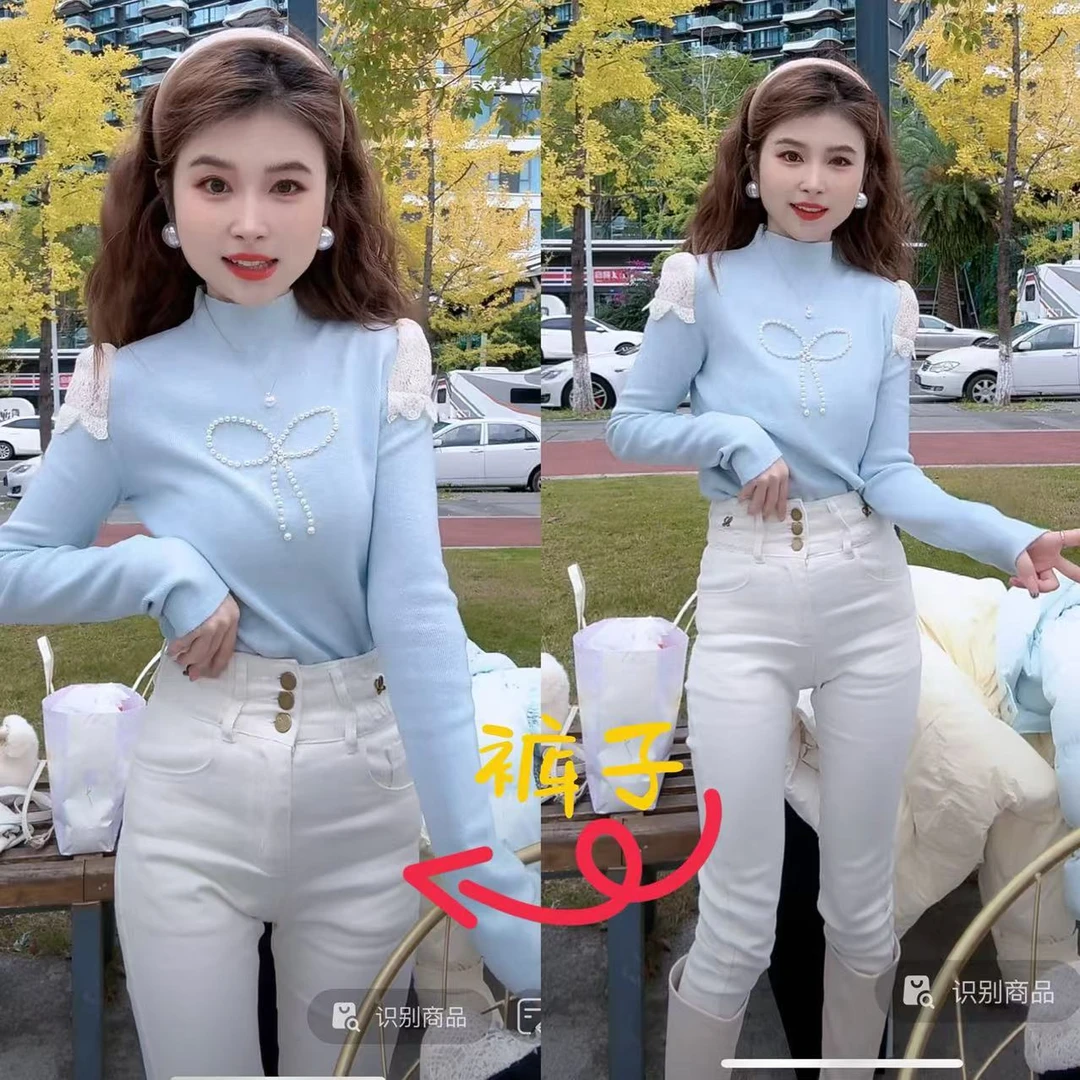 【月月专享] 《半夏山风》韩版高腰气质排扣百搭牛仔裤 XXJ-YG00726