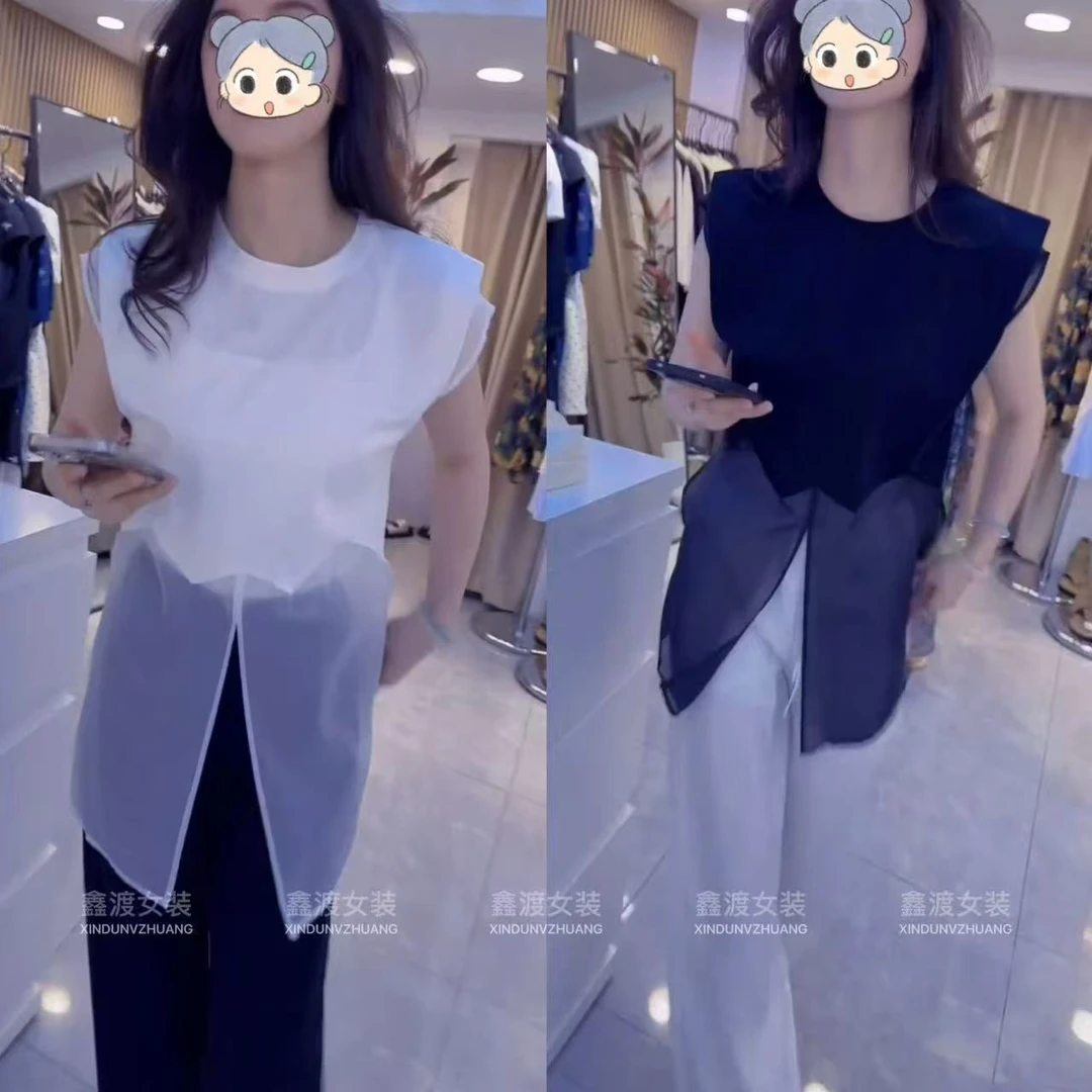 2025夏季新款时尚显瘦气质女士网红洋气两件套百搭款D9192