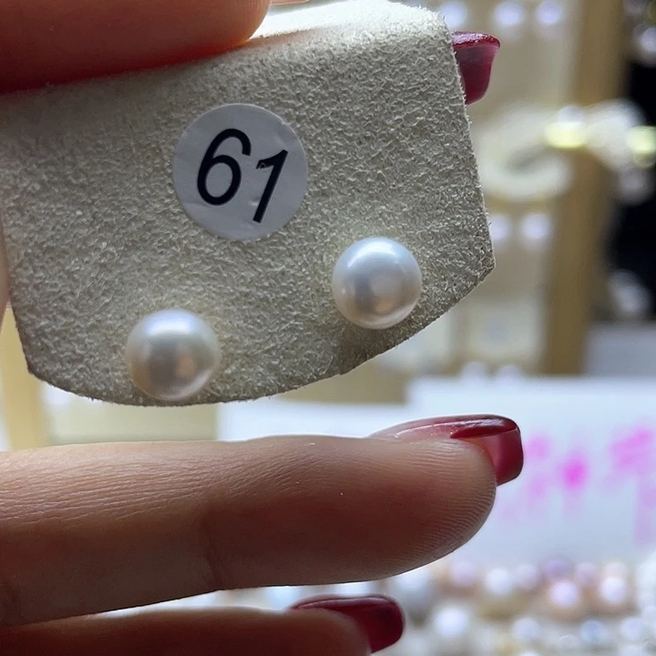 淡水珍珠耳饰银S925镶嵌