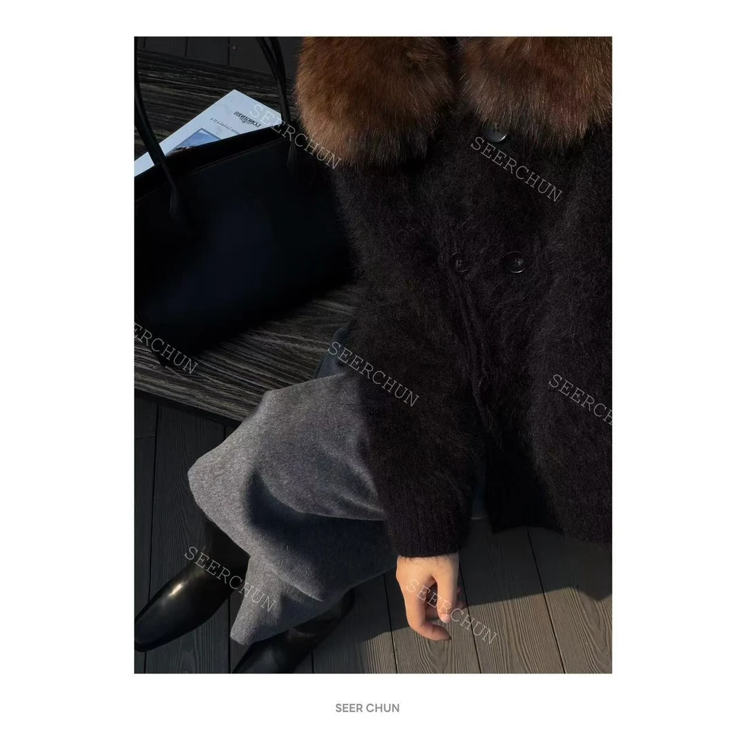 SEER CHUN“千禧马海”毛领马海毛毛衣 20396