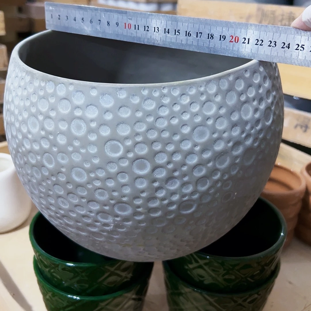 有孔，外贸尾单陶瓷花盆凑单10米包邮