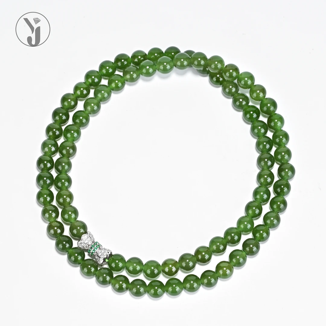 【钰见】碧玉项链6mm-多圈精致气质女款礼物轻奢