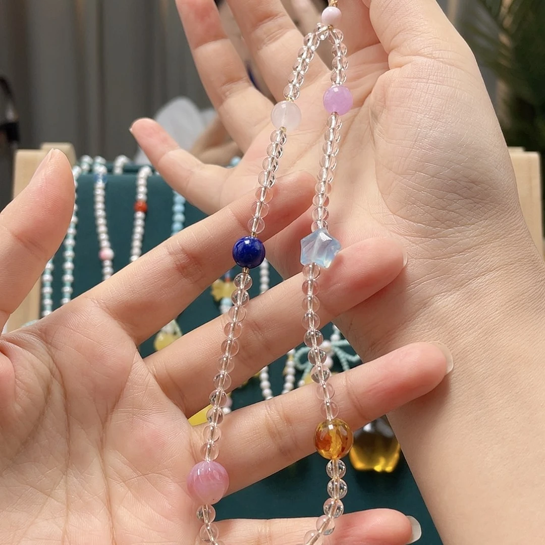 未镶嵌琥珀裸石琥珀手机链