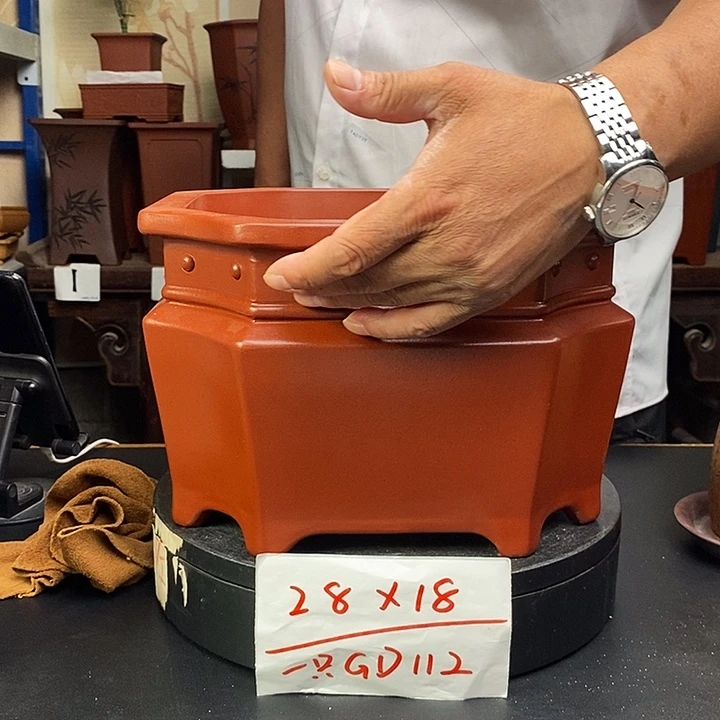 紫砂花盆货号一只GD112