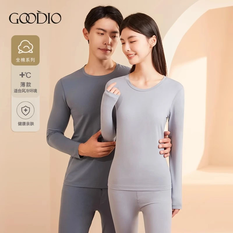 水柔棉圆领男女套装GDB1416+GDB1415