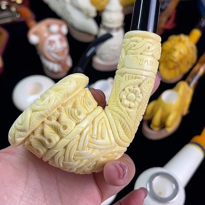 海泡石烟斗大号花篮牛头227