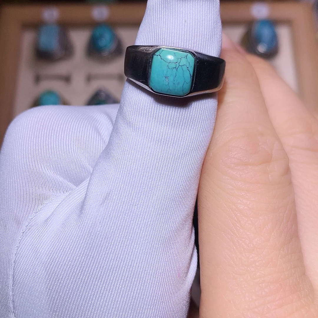 绿松石银S925镶嵌颈饰