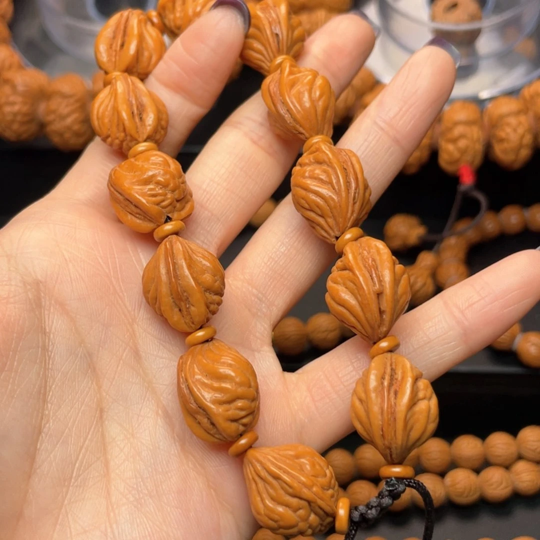 桃核手串龙纹桃核