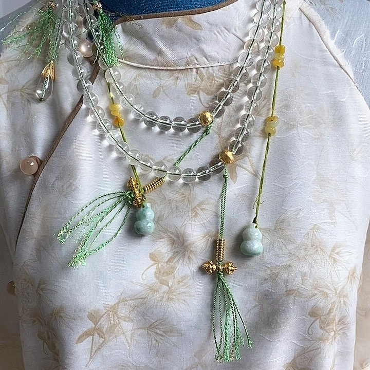 翡翠手链未镶嵌紫**郁一套150