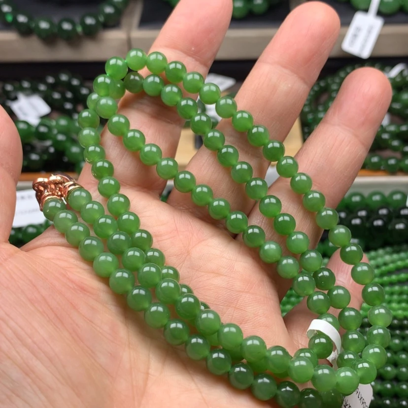 【闪购商品】颈饰未镶嵌和田玉（碧玉）冰阳6m m