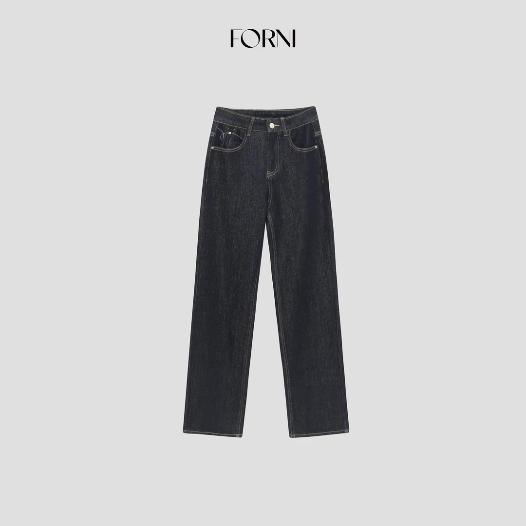 FORNI 复古直筒牛仔裤