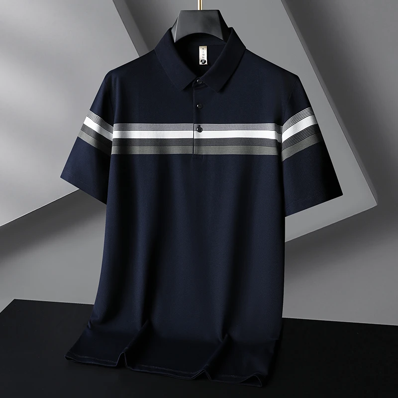 加肥加大号短袖polo衫男夏季上衣服肥佬宽松大码撞色翻领棉质体恤