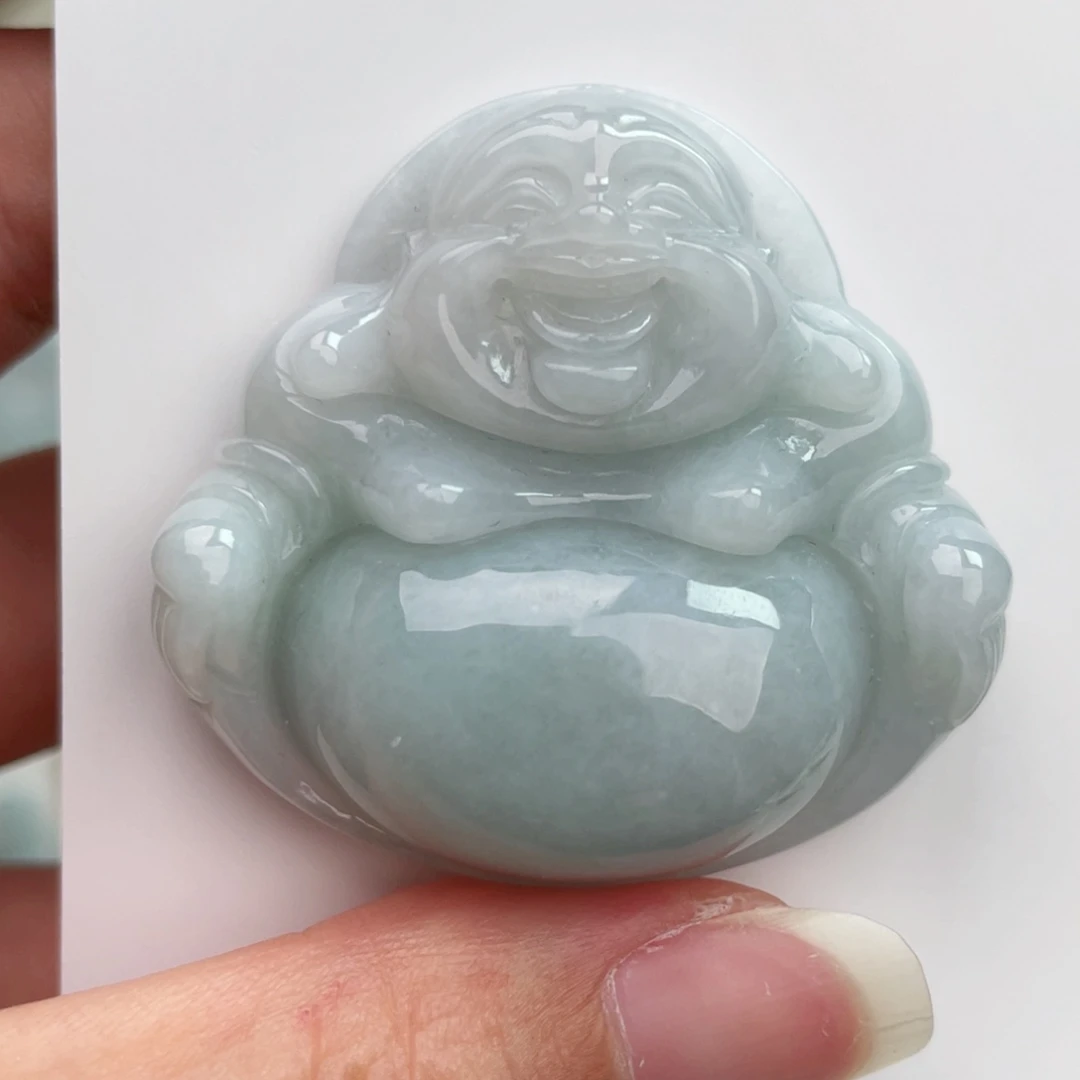 翡翠未镶嵌颈饰佛公