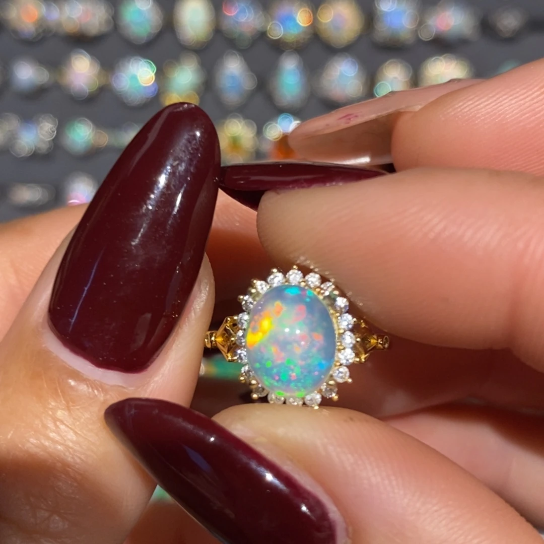 欧泊银S925镶嵌戒指