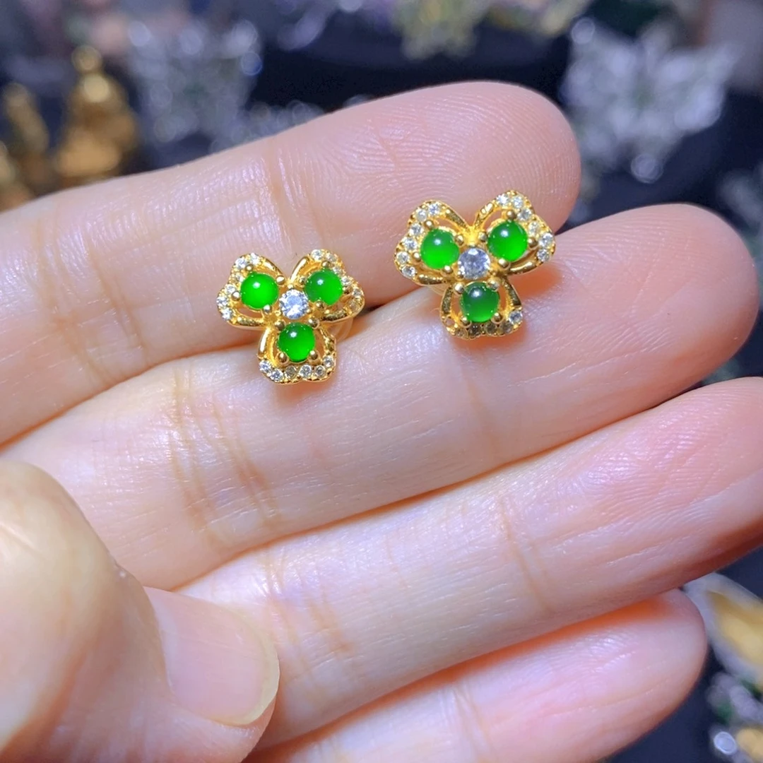 翡翠银S925镶嵌颈饰天然翡翠