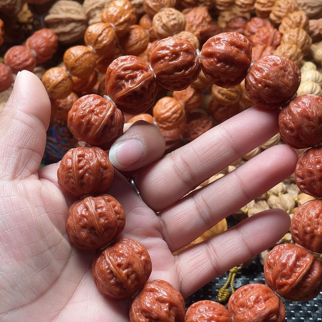 天***虎文玩核桃手串粗筋京八棱