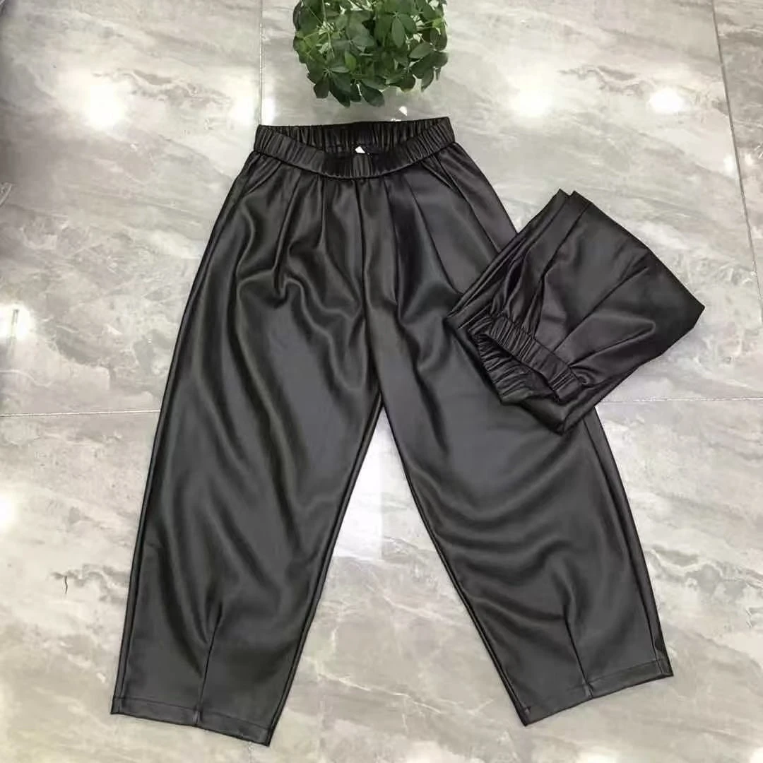 欧货2025新款大码时尚松紧腰百搭休闲高级感女裤