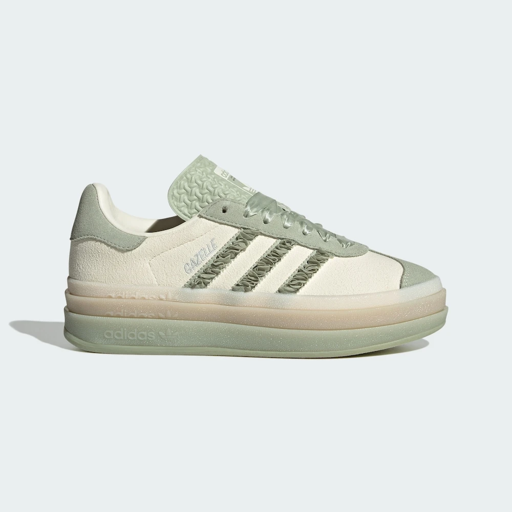 adidas阿迪达斯GAZELLE SHOES经典厚底运动板鞋T头鞋JR8373