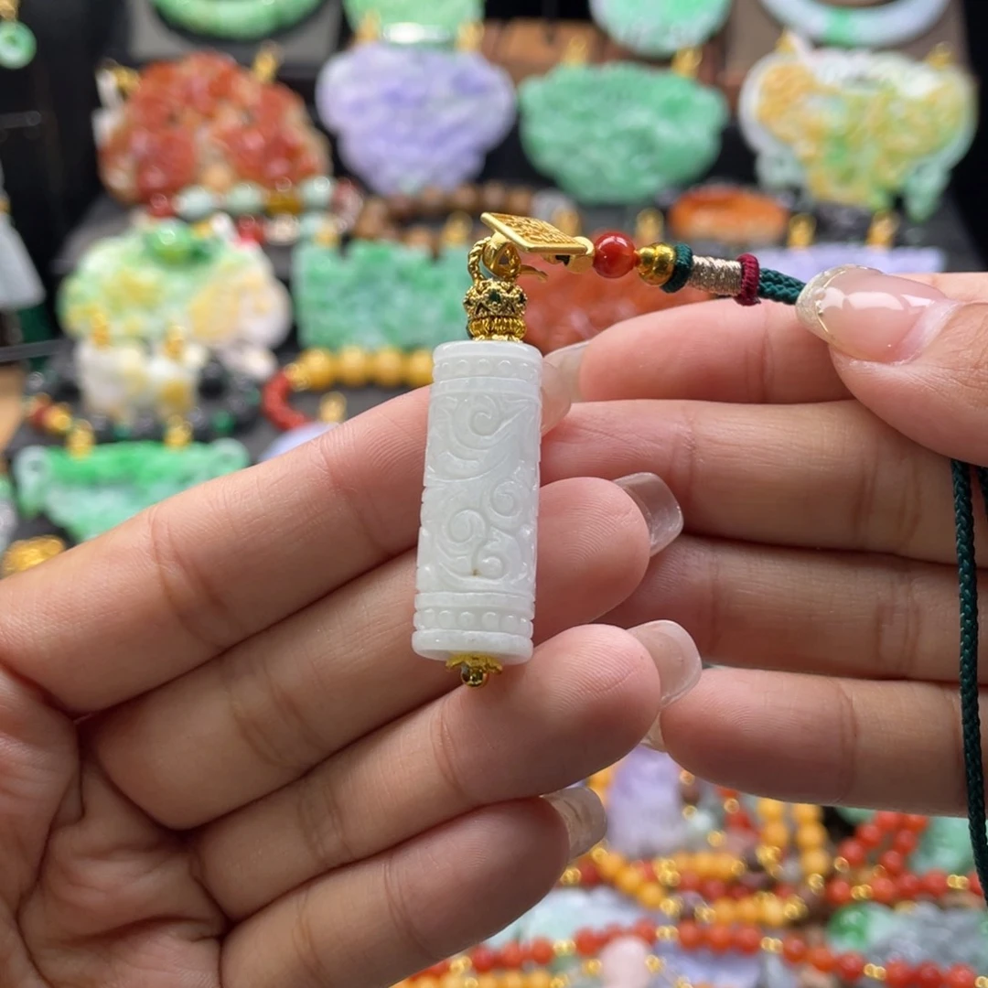 翡翠未镶嵌颈饰代编织